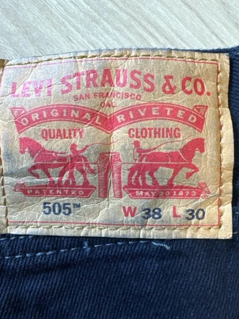 Levi's 505 Men's‎ Black Jeans Size W38 L30
